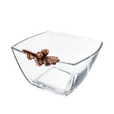 Чаша для орехов "Желудь" медная с чернением