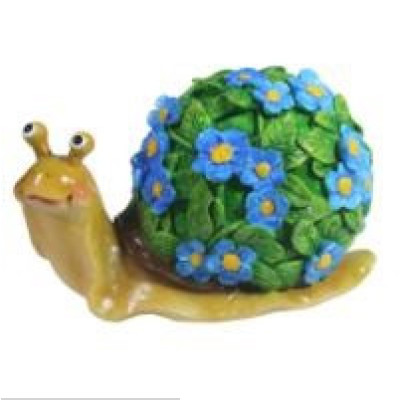 Декоративная садовая фигурка "Цветочная улиточка"              