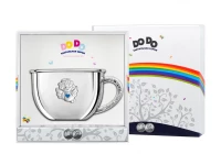 Бульонница детская "Ангел" с голубой с эмалью