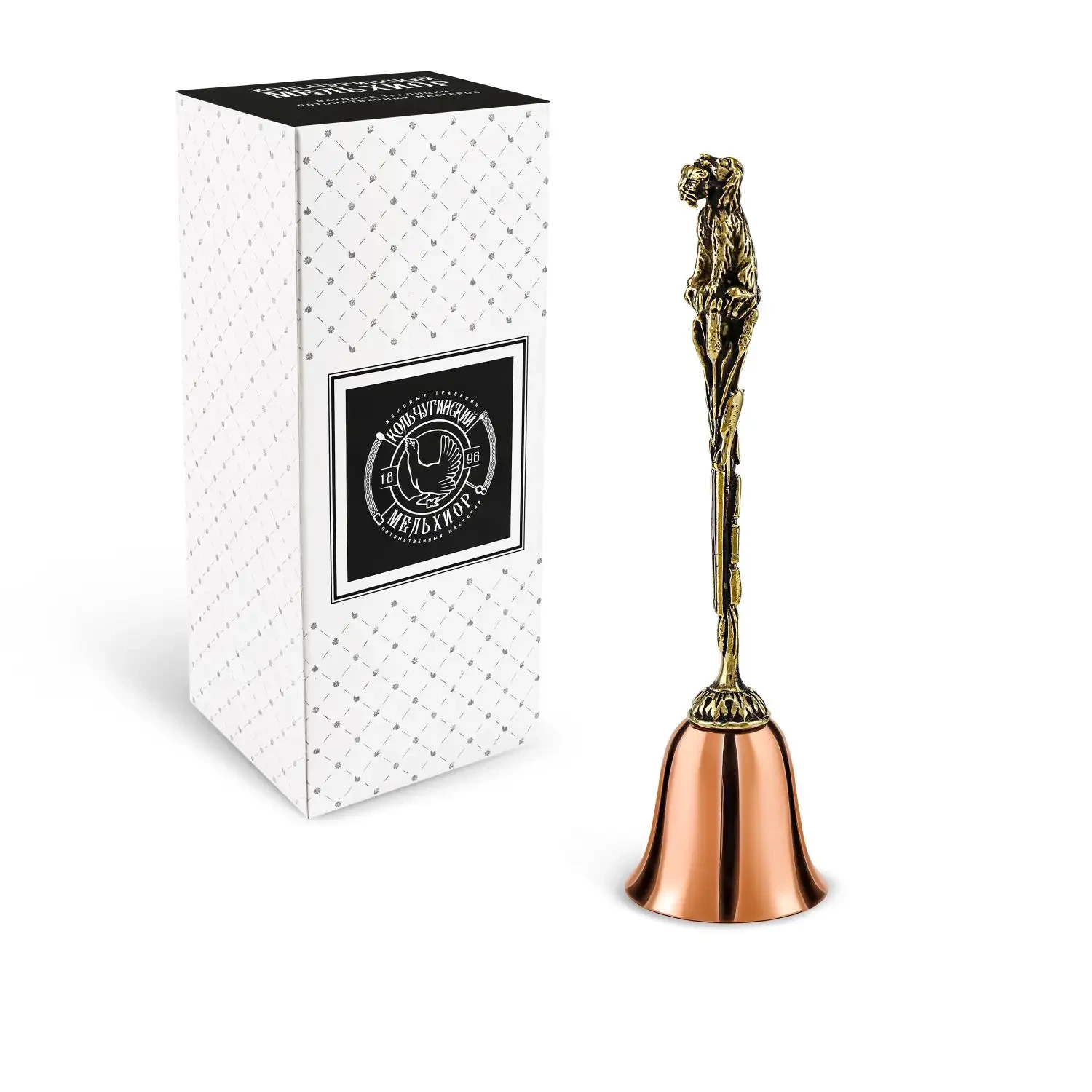 Колокольчик "Охота" медь-латунь с чернением