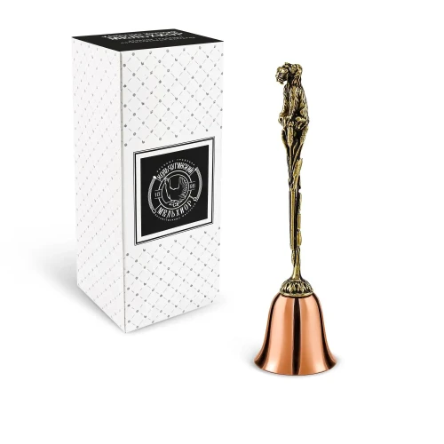 Колокольчик "Охота" медь-латунь с чернением