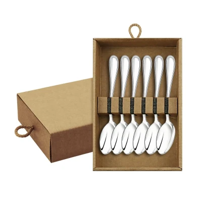 Набор кофейных ложек "Капелька" посеребренный