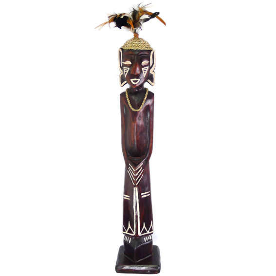 Абориген статуэтка 58х9,5см, дерево албезия