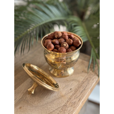 Шкатулка латунь резная CHUNIYA JALI цветная эмаль h-10 см