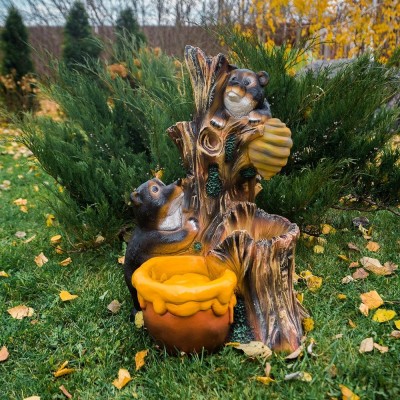 Декоративный фонтан для сада "Медвежата с медом"            