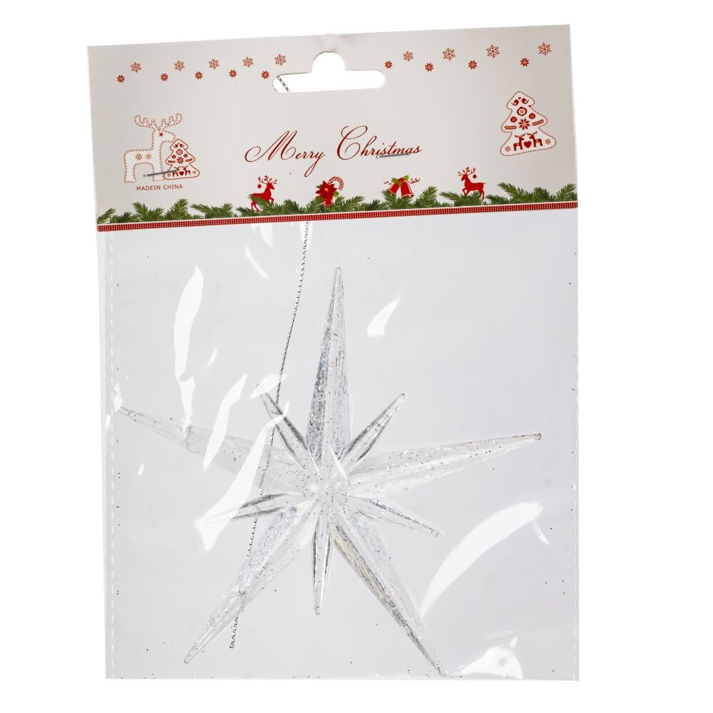 Украшение новогоднее "Звезда", L11,5 W1 H11,5 см