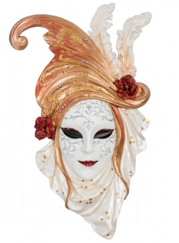 Декоративная маска "Красные маки"