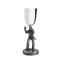 Рюмка "Матрос" посереб. полир. с черн.