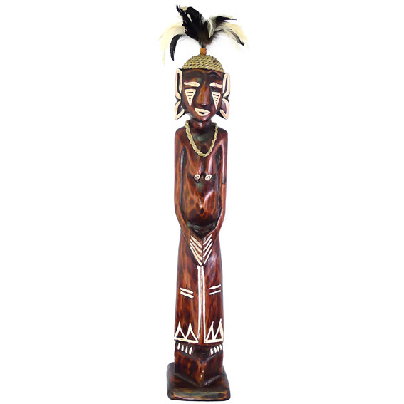 Абориген статуэтка 58х9,5см, дерево албезия