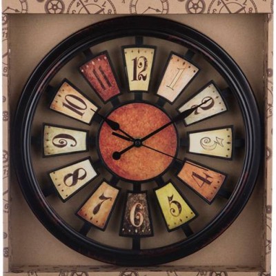 ЧАСЫ НАСТЕННЫЕ КВАРЦЕВЫЕ "РУЛЕТКА" ДИАМЕТР=30 СМ. ЦВЕТ: АНТИК ЦИФЕРБЛАТ ДИАМЕТР=25 СМ. (КОР=6ШТ.)