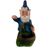Декоративная садовая фигурка "Гном с плетеной корзинкой"