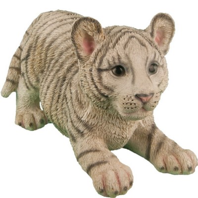 Декоративная садовая фигурка "Белый тигренок"