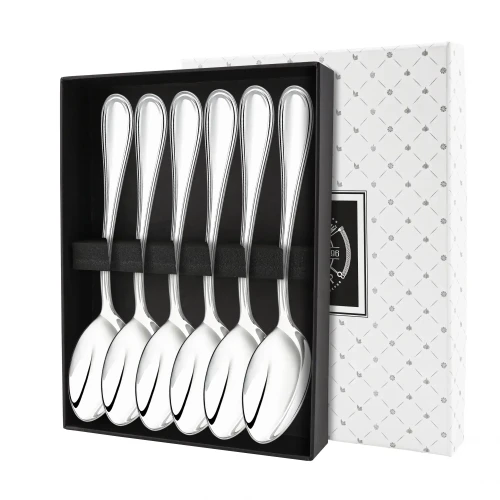 Набор чайной ложки "Капелька" посеребренный