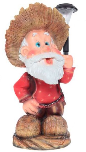 Декоративная садовая фигурка "Лесовик с фонарем"