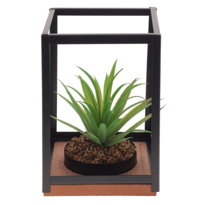 Цветочная композиция "Суккулент", L14 W14 H21 см