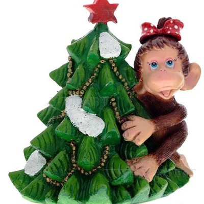 Копилка "Мартышка с елочкой"