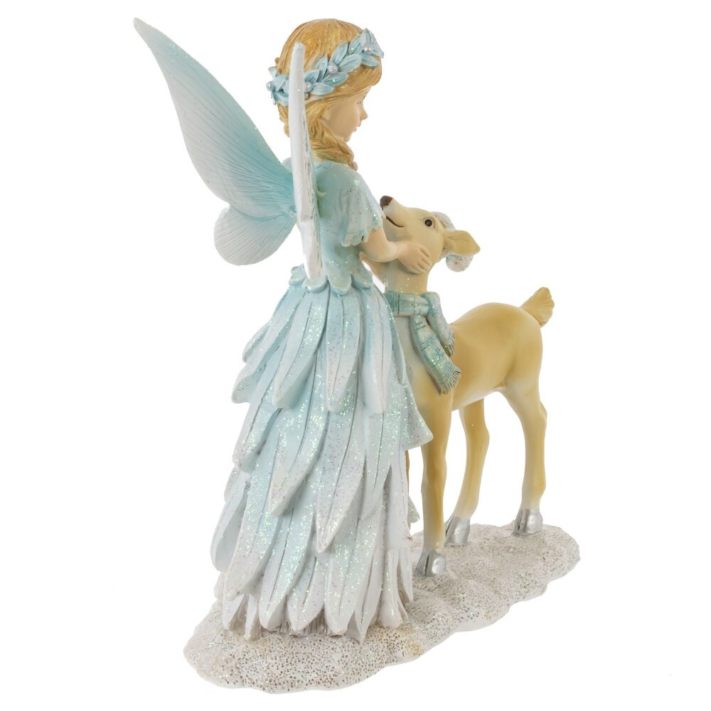 Фигурка декоративная "Фея с олененком", L13 W6 H17 см Фигурка декоративная "Фея с олененком", L13 W6 H17 см