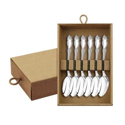 Набор кофейных ложек "Серебряная Роза" посеребренный