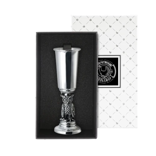 Рюмка "Сова" посеребренная полированная с чернением Рюмка "Сова" посеребренная полированная с чернением