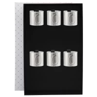 Набор колец для салфеток "Капелька" посеребренный