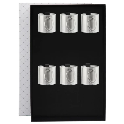 Набор колец для салфеток "Капелька" посеребренный