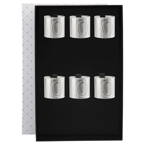 Набор колец для салфеток "Капелька" посеребренный