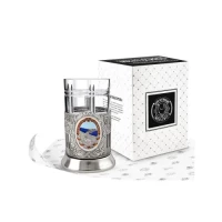 Набор для чая "Почетному Дорожнику" никел. с с эмалью