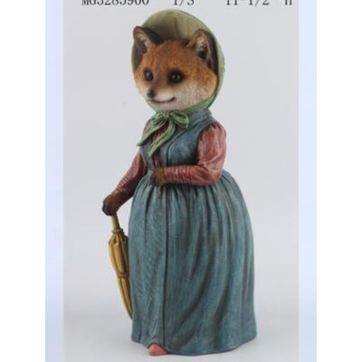 Фигурка интерьерная Лиса с зонтиком