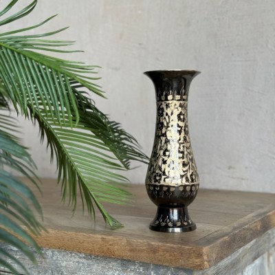 Ваза «Стакан» латунь резная FIRKI h-20,5 см Ваза «Стакан» латунь резная FIRKI h-20,5 см