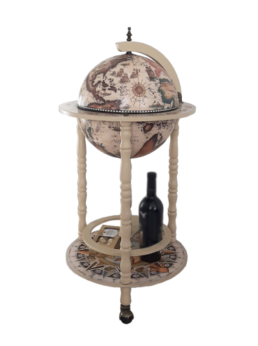 Глобус-бар напольный d 33 белый-белый