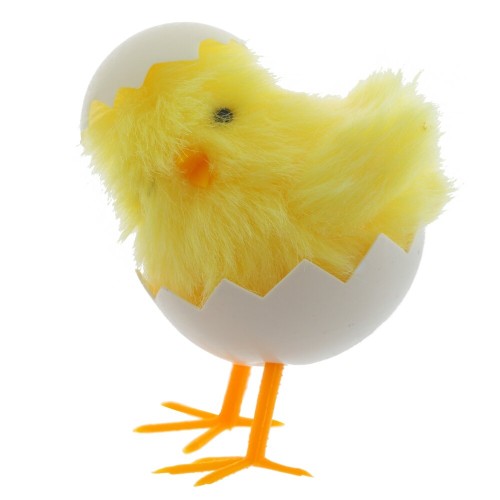 Фигурка декоративная "Цыпленок" (блок 12 шт), L6 W6 H8 см, 3в.