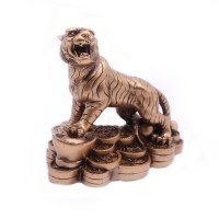 Статуэтка декоративная "Тигр на монетах"