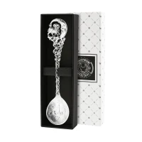 Ложка чайная "Зодиак-Овен" латунь посеребренная с чернением