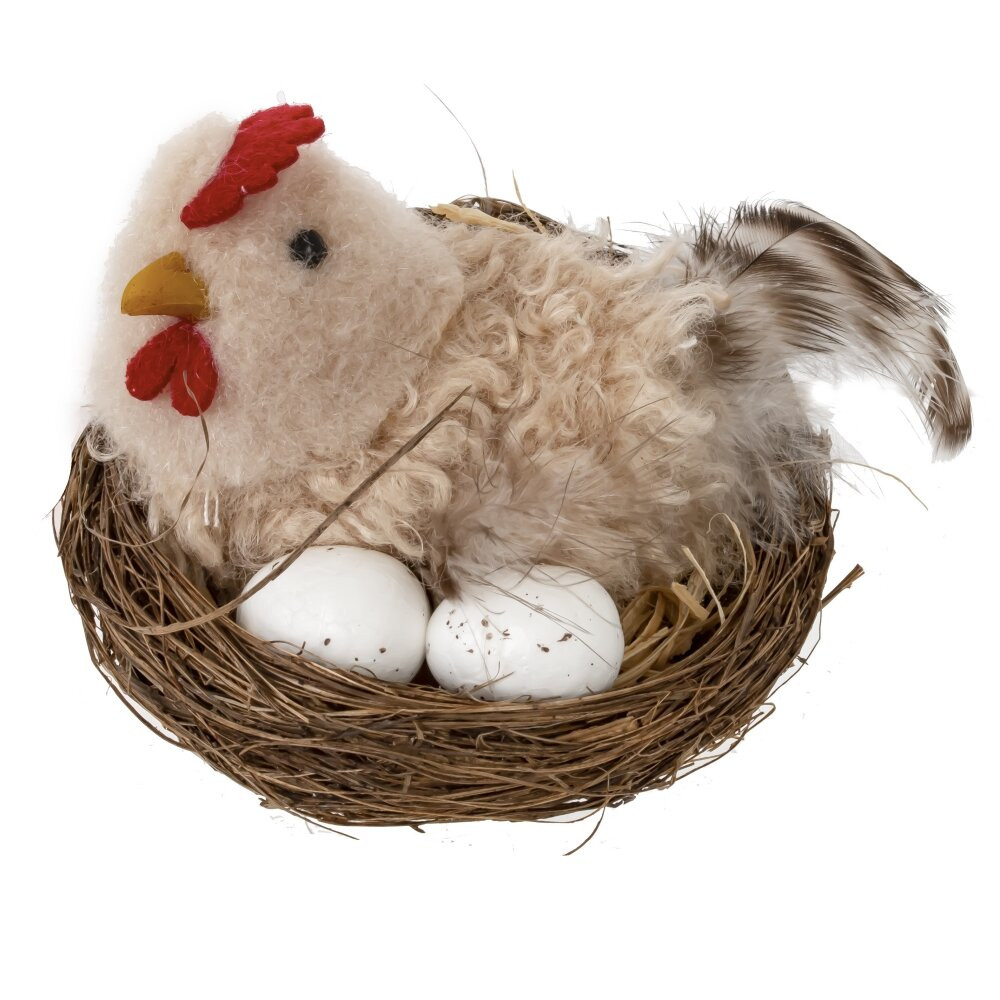 Изделие декоративное "Гнездо пасхальное" (блок 6шт), L7 W7 H7 см, 3в.