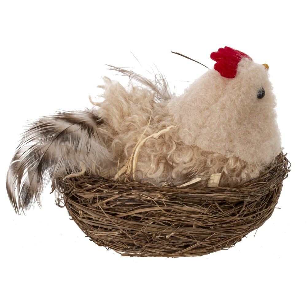 Изделие декоративное "Гнездо пасхальное" (блок 6шт), L7 W7 H7 см, 3в.