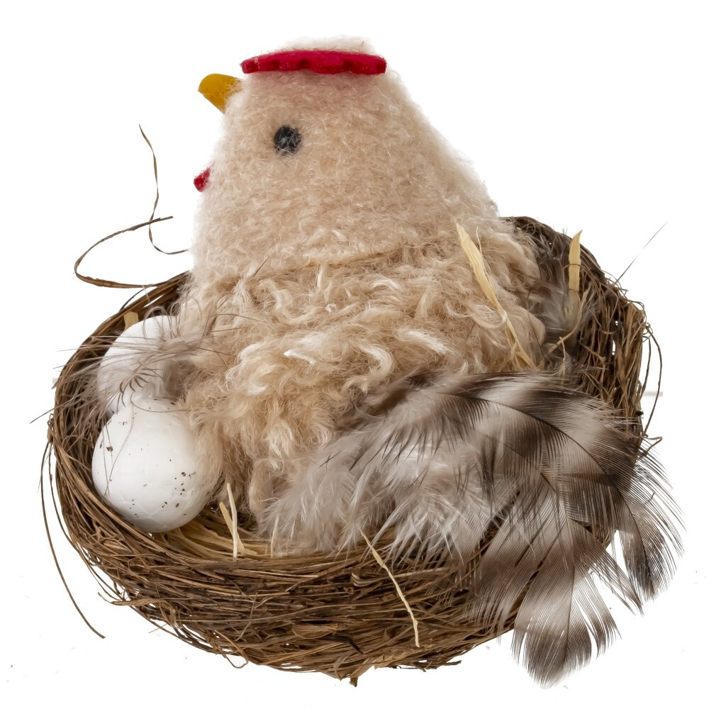 Изделие декоративное "Гнездо пасхальное" (блок 6шт), L7 W7 H7 см, 3в.