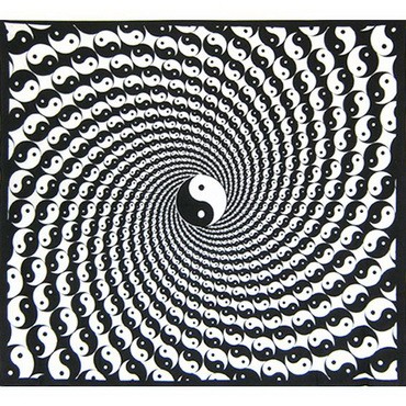 Этническое покрывало "Знаки Инь-Янь"       