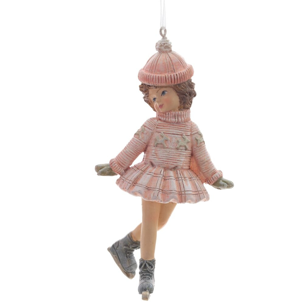 Изделие декоративное подвесное "Девочка на коньках", L7 W5 H13 см, 2в.