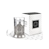 Набор для чая "Штурвал" никелированный с чернением