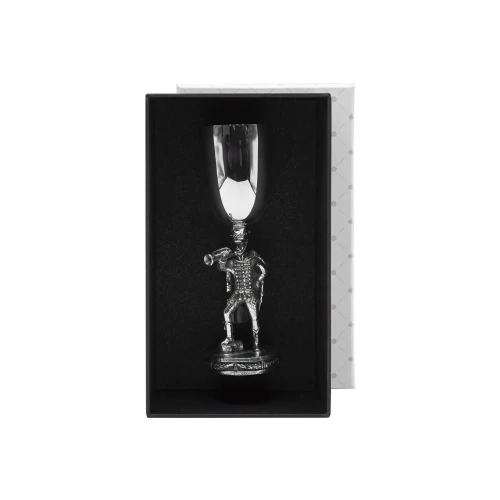 Рюмка "Трубач" посеребренная полированная с чернением Рюмка "Трубач" посеребренная полированная с чернением