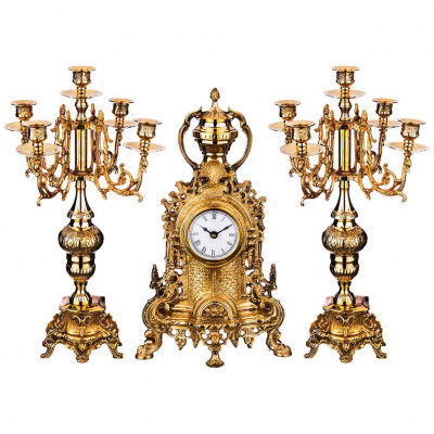 Каминные часы с канделябрами "Кент"  