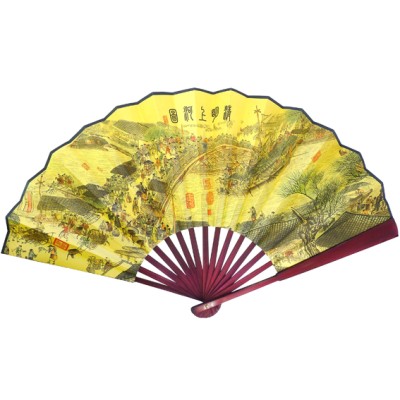 Опахало интерьерное 58×32 см, бумага, дерево