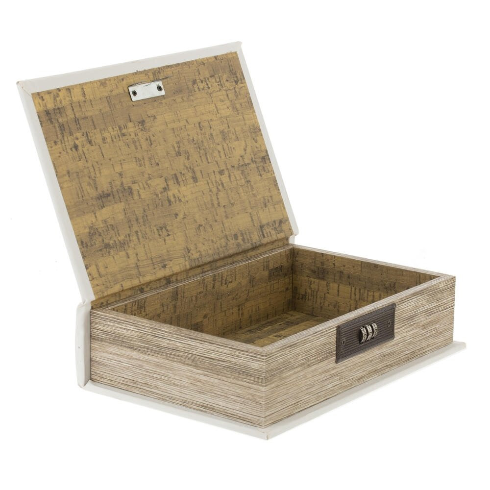 Шкатулка-книга с кодовым замком, L18 W7 H27 см