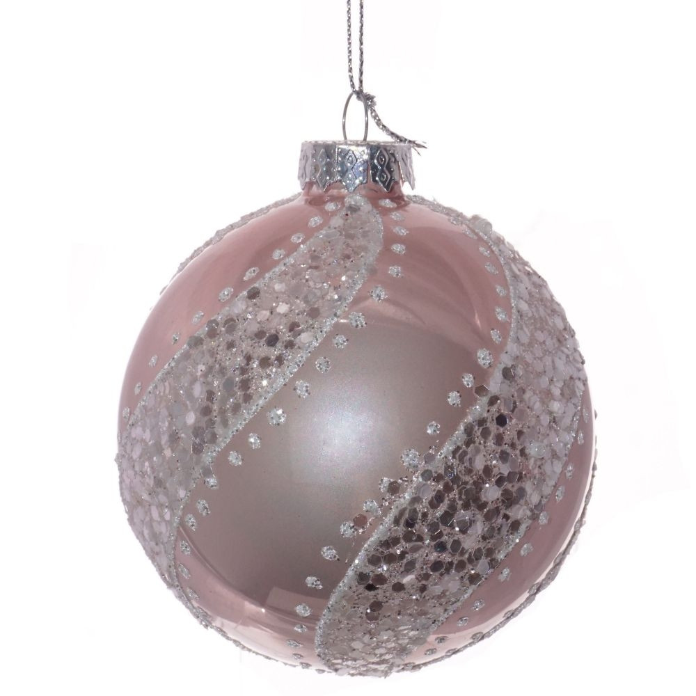 Украшение новогоднее Шар "Нежный каприз", D 8 см, L8 W8 H8 см