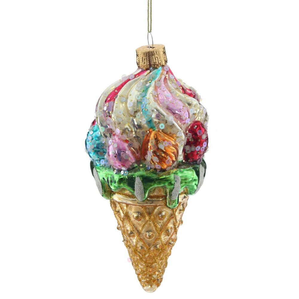 Украшение новогоднее "Мороженное", L6 W6 H16 см Украшение новогоднее "Мороженное", L6 W6 H16 см