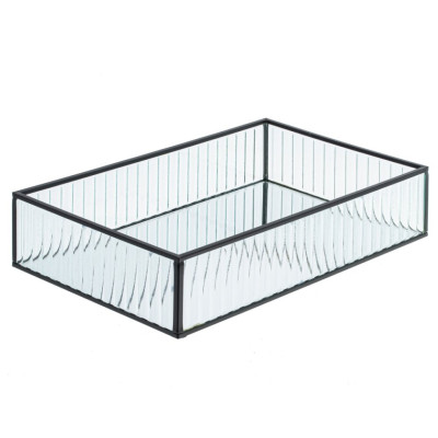 Поднос декоративный из стекла, L29 W17,5 H6 см