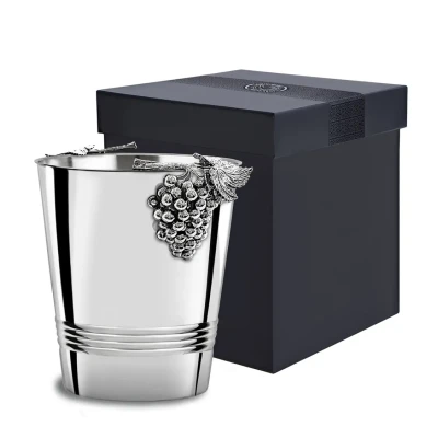 Ведро для охлаждения шампанского посеребренное "Виноград"