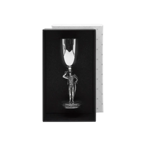 Рюмка "Честь имею" посеребренная полированная с чернением