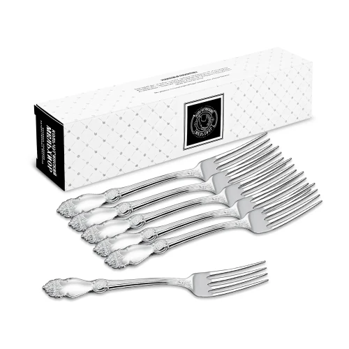 Набор десертных вилок "Серебряная роза" посеребренный