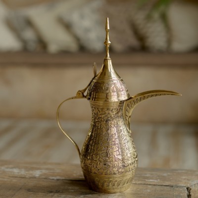 Ваза латунь резная CHUNIYA JALI полированная h-23 см